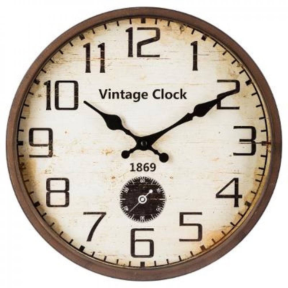 gunstig hardop Alsjeblieft kijk Bruine vintage Klok 30cm - Trends by kay | Woondecoratie en accessoires,  stoer en industrieel